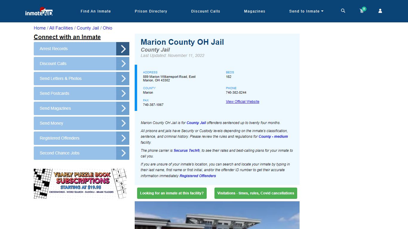Marion County OH Jail - Inmate Locator - East Marion, OH