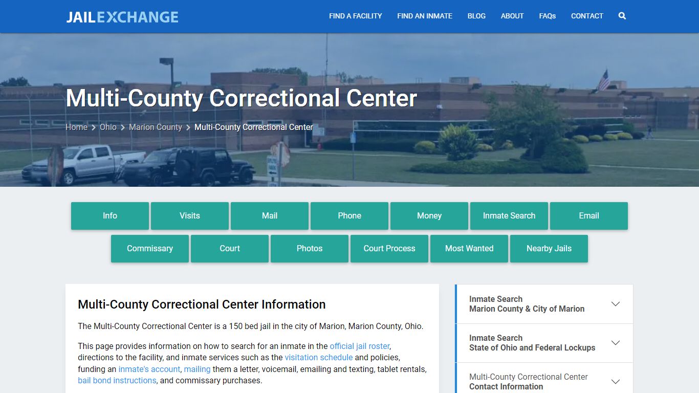 Multi-County Correctional Center, OH Inmate Search, Information