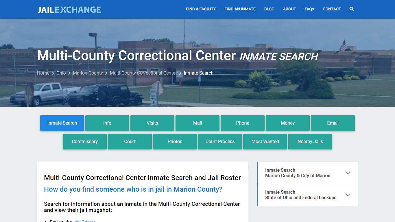 Multi-County Correctional Center Inmate Search - Jail Exchange